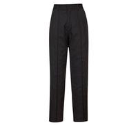Portwest LW97 Pantalones Elásticos de Mujer 2 Bolsillos Laterales Ligero | Negro, 4XL, UPF 50+, 35% Algodón, 65% Poliéster, Cierre por Gancho, Polialgodón, Duradero, Tejido Kingsmill, Con Cremallera