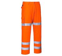 Portwest RT49 Pantalones Combat de Alta-Visibilidad 2 Bolsillos Laterales