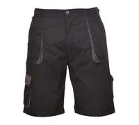 Portwest Pantalones Cortos Portwest Texo Contrast, Tamaño: S, Color: Negro, TX14BKRS