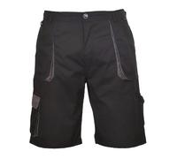 Portwest Pantalones Cortos Portwest Texo Contrast, Tamaño: XS, Color: Negro, TX14BKRXS