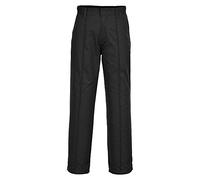 Portwest Pantalones Preston, Tamaño: 36, Color: Negro Altos, 2885BKT36