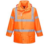 Portwest Parka 5 En 1 Essential De Alta Visibilidad, Tamaño: M, Color: Naranja, S765ORRM