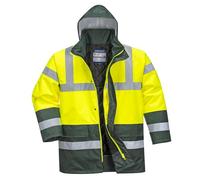 Portwest Parka De Alta Visibilidad Contrast Traffic, Tamaño: XXL, Color: Amarillo/Verde, S466YGRXXL