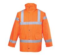 Portwest Parka De Alta Visibilidad Traffic, Tamaño: 5XL, Color: Naranja, RT30ORR5XL