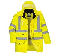 Portwest Parka Traffic 7 En 1, De Alta Visibilidad, Tamaño: 6XL, Color: Amarillo, S427YER6XL