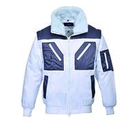 Portwest PJ20 Cazadora Pilot Bicolor Cremallera de Doble Carro 6 Bolsillos