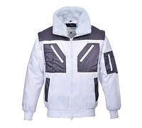 Portwest PJ20 Cazadora Pilot Bicolor Cremallera de Doble Carro 6 Bolsillos