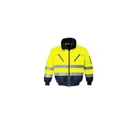 Portwest Cazadora 3 en 1 PJ50YNR – alta visibilidad – Amarillo/Marino 4XL