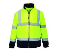 Portwest Polar F301YNRL Bicolor de alta visibilidad Amarillo/Marino Talla L