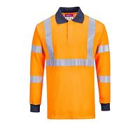 Portwest Polo Ignífugo Ris, Tamaño: XL, Color: Naranja, FR76ORRXL
