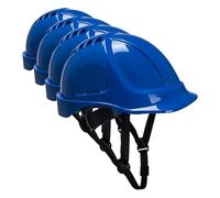 Portwest PS54 Casco de Seguridad Ligero para Construcción Endurance Azul Real (Paquete de 4)