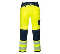 Portwest PW340 Pantalones Reflectante Alta Visibilidad Dobladillo Ajustable