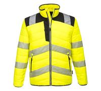 Portwest Chaqueta Acolchada De Alta Visibilidad Pw3, Tamaño: M, Color: Amarillo/Negro, PW371YBRM