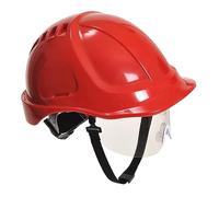 Portwest PW54 Endurance Plus Casco de Seguridad con Visera Rojo