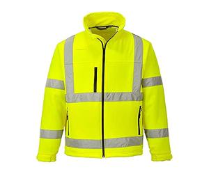 Portwest S424 Chaqueta softshell Cinta Bio-Motion Reflectante Impermeable | Amarillo, L, EN ISO 20471 Clase 3, UPF 40+, 2 Bolsillos Laterales con Cremallera, Corte Estándar, Manga Larga, Unisex, Ligero