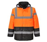 Portwest S467 Parka Bicolor Paneles en Contraste Cremallera de Doble Carro