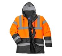 Portwest Parka Bicolor Traffic S467OBRM – de alta visibilidad – Naranja/Negro Talla M