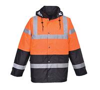 Portwest S467 Parka Bicolor Paneles en Contraste Cremallera de Doble Carro