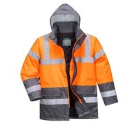 Portwest Parka Bicolor Traffic – de alta visibilidad – Naranja/Gris XL – S467OGYXL
