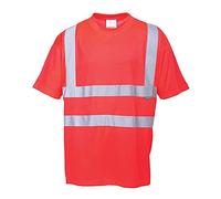 Portwest S478 Camiseta Ligero Manga Corta Punto Ojo de Pájaro Reflectante