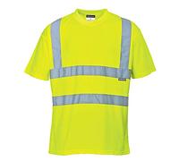 Portwest S478 Camiseta Ligero Manga Corta Punto Ojo de Pájaro Reflectante