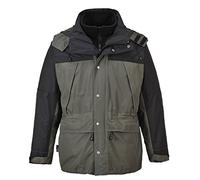 Portwest S532 Chaqueta 3 en 1 Bolsillos con Cremalleras Capucha Desmontable