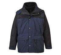 Portwest S532 Chaqueta 3 en 1 Bolsillos con Cremalleras Capucha Desmontable