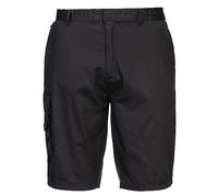 Portwest Pantalones cortos de trabajo S790 para hombre – Rendimiento y comodidad – Negros, M
