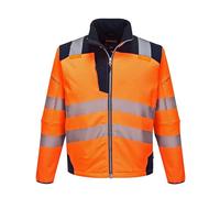 Portwest Chaqueta Softshell de Alta Visibilidad Pw3 Naranja/Marino Talla L T402ONRL