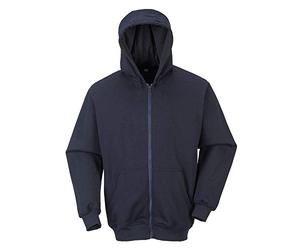 Portwest Sudadera Ignífuga Con Capucha Y Cremallera Frontal, Tamaño: 4XL, Color: Marino, FR81NAR4XL