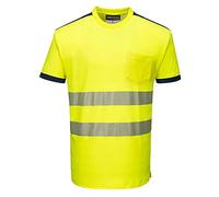 Portwest T181 Camiseta de Alta Visibilidad Pw3 Bolsillo en el Pecho Ligero