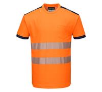 Portwest T181 Camiseta Tipo T-Shirt Hi Vis Manga Corta Reflectante Ligera