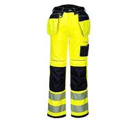 Portwest T501 Pantalones de Trabajo con Bolsillo Polialgodón Reflectante