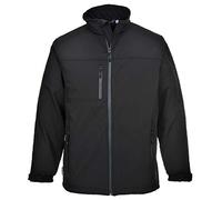 Portwest Chaqueta Softshell (3 Capas), Tamaño: L, Color: Negro, TK50BKRL