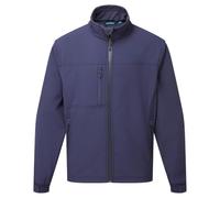 Portwest TK50 Chaqueta Softshell Capas 2 Bolsillos Laterales con Cremallera | Azul marino, 5XL, UPF 50+, Cuello Mao, Manga Larga, Unisex, Protector de Barbilla, Lavable a Máquina, 94% Poliéster