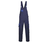 Portwest TX12 Mono de Trabajo con Peto y Tirantes Hombre Texo Contraste Azul Marino Alto, XL