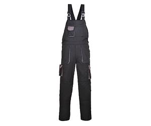 Portwest TX12 Mono de Trabajo con Peto y Tirantes Hombre Texo Contraste Negro Alto, M