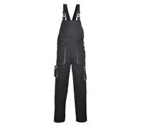 Portwest Mono de trabajo TX12 con peto y tirantes Texo contraste negro S