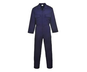 Portwest US999 Mono de Trabajo de Frontal con Corchetes Oculto 6 Bolsillos | Azul marino, M, UPF 40+, Corte Estándar, Manga Larga, Unisex, 35% Algodón, 65% Poliéster, Botones a Presión, Polialgodón