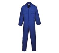 Portwest US999 Mono de Trabajo de Frontal con Corchetes Oculto 6 Bolsillos | Azul royal, L, UPF 40+, Corte Estándar, Manga Larga, Unisex, 35% Algodón, 65% Poliéster, Botones a Presión, Polialgodón