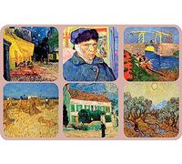 Posavasos Francia Vintage 6 BAJO Vidrio Pintura Bock por EL Pintor Vincent Van Gogh 2