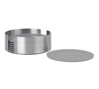Posavasos LARETO, juego de 6 piezas, gris claro, Blomus