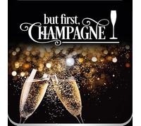 Posavasos LED Champagne - Pack de 4 Unidades, Incluye 8 Pilas