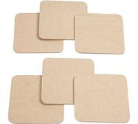 Posavasos, tamaño 10 x 10 cm, grosor 3 cm, tablero DM, 6 unidades