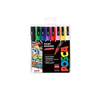 Posca 153544842 - Pack de 8 rotuladores de pintura al agua, multicolor