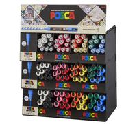 POSCA Expositor de Marcadores de Pintura PC-1M, PC-3M, PC-5M de 112 Piezas Surtidas