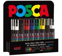 POSCA Marcador de Pintura No Permanente 0,9-1,3 mm con Expositor de 36