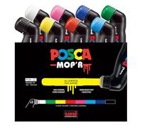 Posca Marcador Mop'R PCM-22, juego de 8, punta de sello redonda 3-19 mm, forma ergonómica