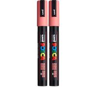 Posca Markers Mitsubishi Uni - Marcador, color Rosa coral. (Paquete de 2)