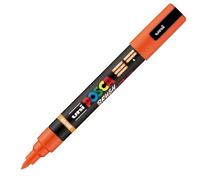 Posca Rotulador PC5BR – Punta de cepillo mediano semiflexible, pintura a base de agua, naranja oscuro